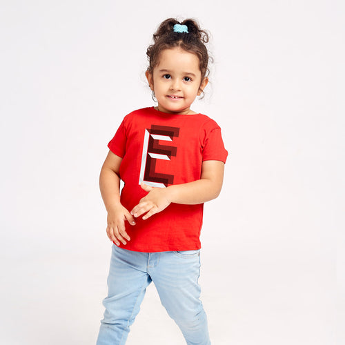 ONE, Matching Red Dad and Daughter's tees For Big Daughter