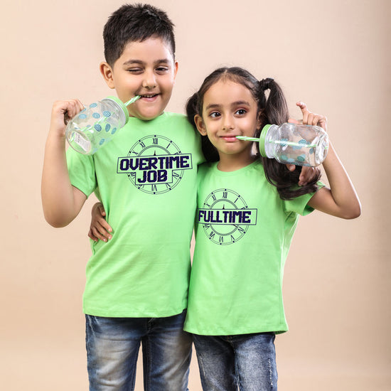 Overtime Job, Matching Sibling Tees