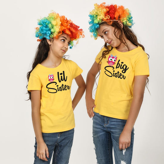 Owl Print Combo Tee for Sisters