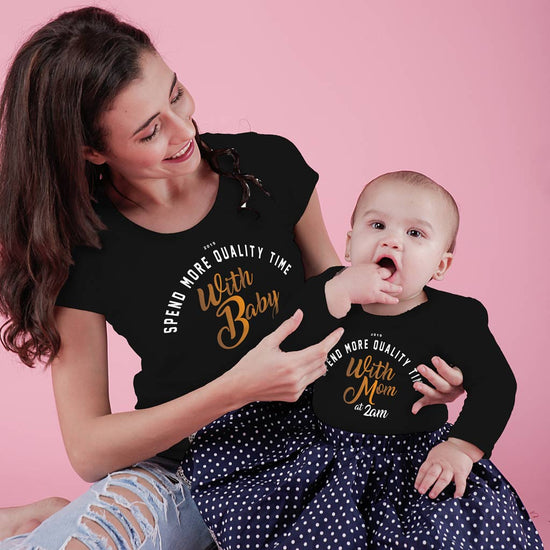 More Quality Time Matching Mom and Baby New Years Tee and Bodysuit