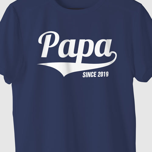 Papa Since, Customisable Tee For Dad
