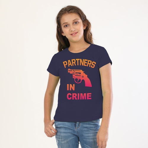 Partners In Crime Dad And Daughters' Matching Tees For Big Daughter