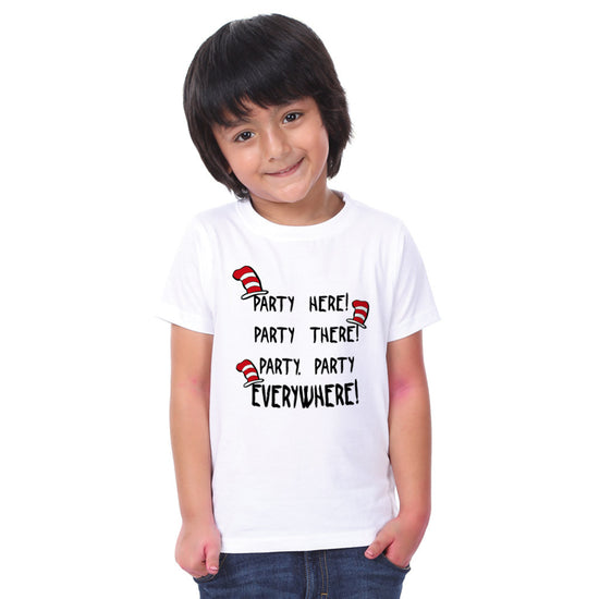 Party Everywhere Birthday Family Tees for son