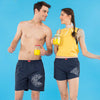 Pizza Love, Matching Navy Blue Couple Boxers