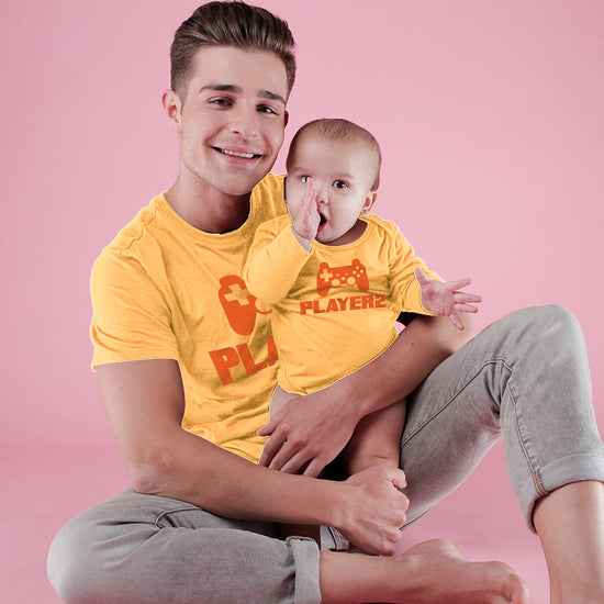 Player 01/02 , Matching Tee And Bodysuit For Dad And Baby (Boy)