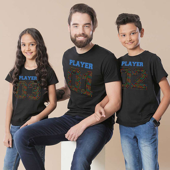 Player No.123 Dad, Daughter and Son Tee