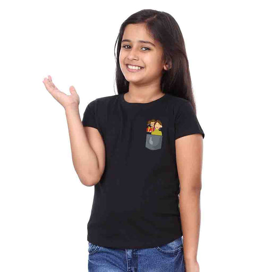 Printed Pocket Tees For Mom Daughter