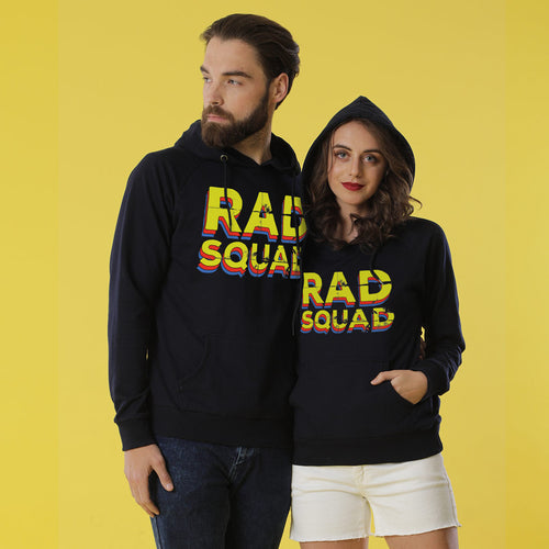 Rad Squad! Matching Black Hoodies For Couples