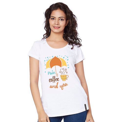 Rain Coffee Couple Tees for women