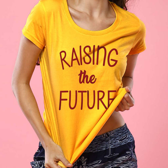 Raising The Future, Matching Tee And Babysuit For Mom And Baby (Boy)