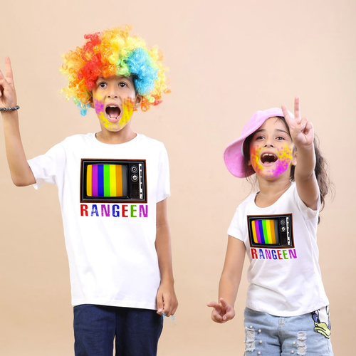 Rangeen, Matching Bro & Sis Holi Tees