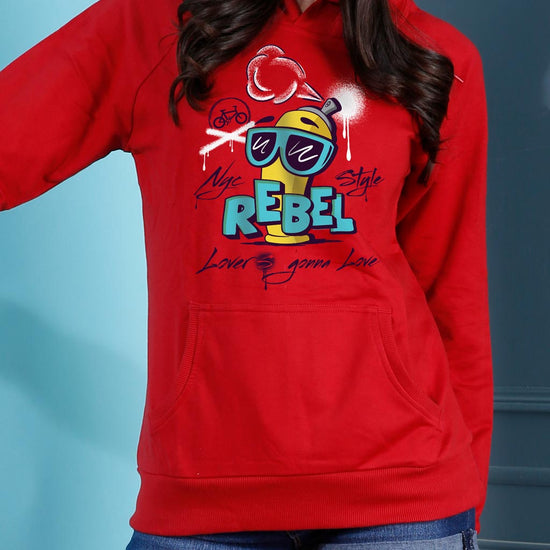 Rebel Lover, Matching Red Hoodies For Couples