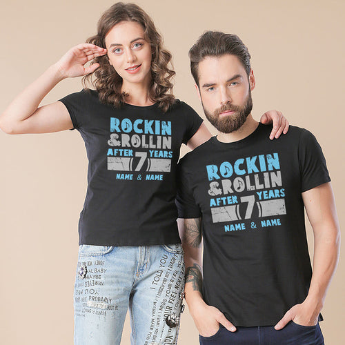 Rocking And Rolling, Matching Customisable Couples Tees