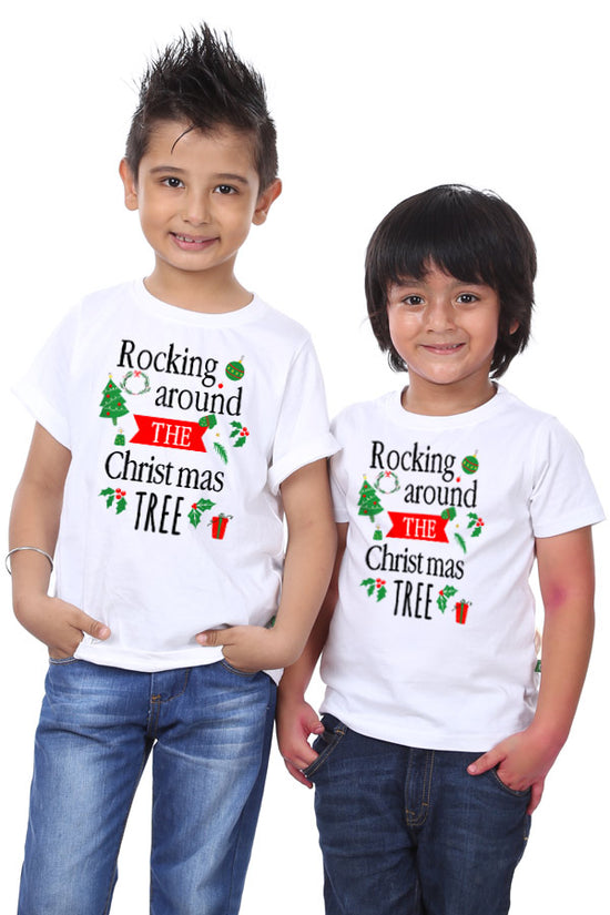 Rocking Around The Tree, Brother And Sister Matching Tees