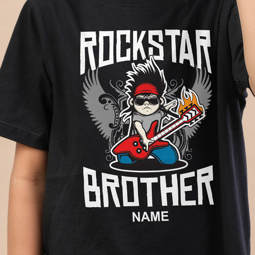 Rockstar Brother, Personalised Tee For Brother