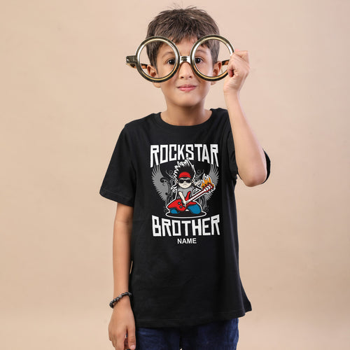 Rockstar Brother, Personalised Tee For Brother