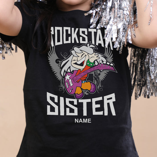 Rockstar Sister, Personalised Tee For Sister