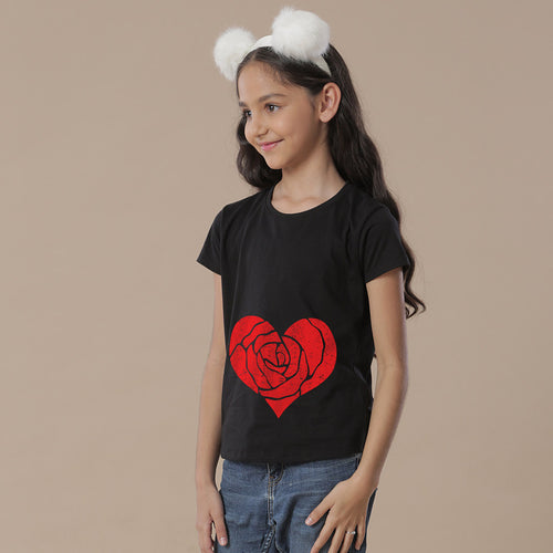 Rose Heart Mom & Daughter Tees