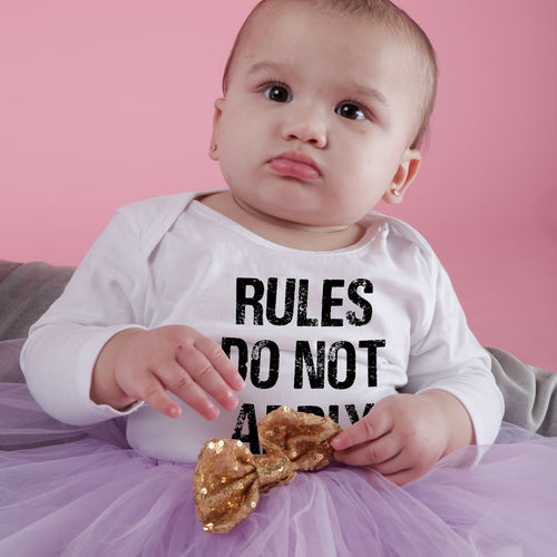 Rules, Matching Tees And Bodysuit For Baby