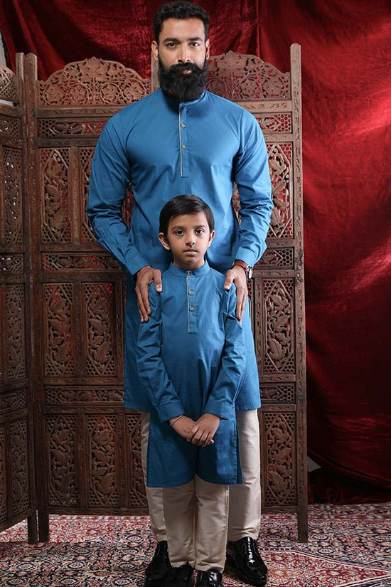 Teal Green Kurta & Pyjama Set For son