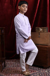 Light Purple Cotton Kurta & Pyjama For Boy