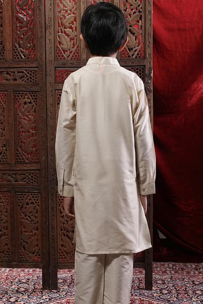 Beige Kurta & Pyjama For Boy