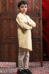 Pastel Yellow Kurta & Pyjama For Boy