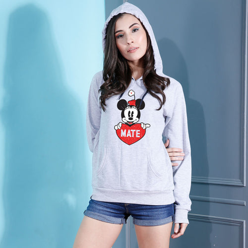 Soul Mate Disney Grey Hoodies For Women
