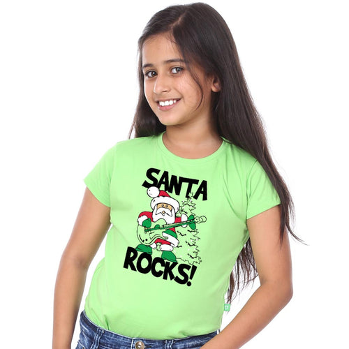 Santa Rocks Christmas Tees for sister