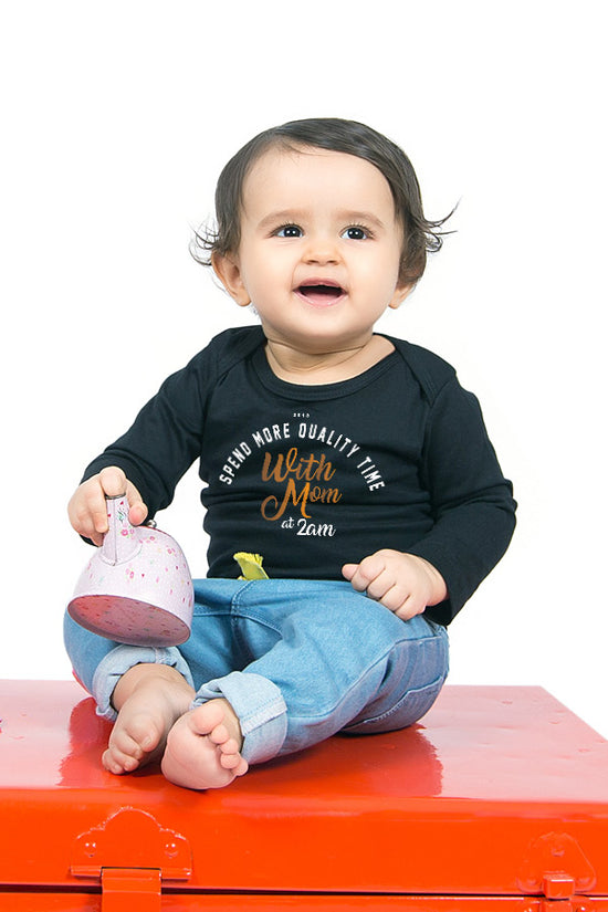 More Quality Time Matching Mom and Baby New Years Tee and Bodysuit For Baby