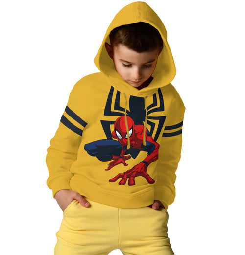 Spiderman Mustard Yellow Boys Hoodie