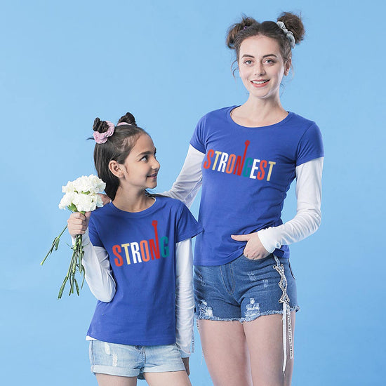 Strong Strongest Mom Daughter Tees