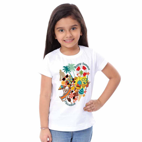 Summer Vacation, Matching Travel Tees For Girl