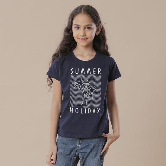Summer Holiday, Matching Travel Tees For Girl