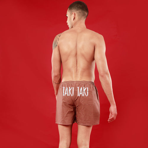 Taki Taki, Matching Striped Couple Boxers