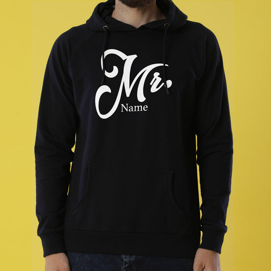 The Mr And Mrs Personalised Black Hoodies For Couples