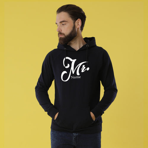 The Mr And Mrs Personalised Black Hoodies For Couples
