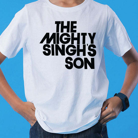 The Mighty Singh And His Son, Matching Punjabi Tees For Dad And Son