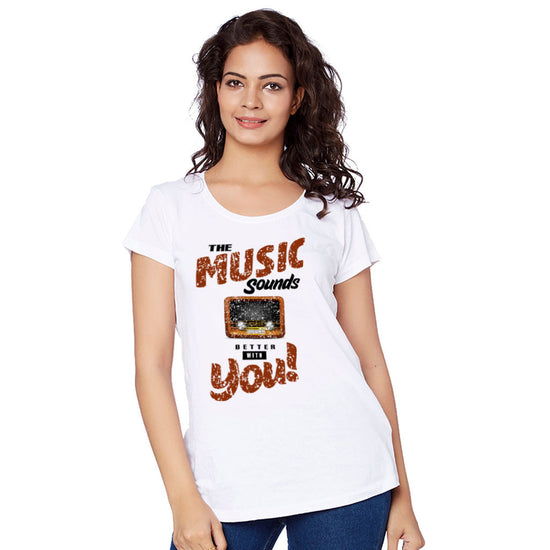 The Music Sounds Better With You Couple Tees for women