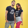 Mr. Right/Mrs. Always Right,Tamil  Matching Tees For Couple