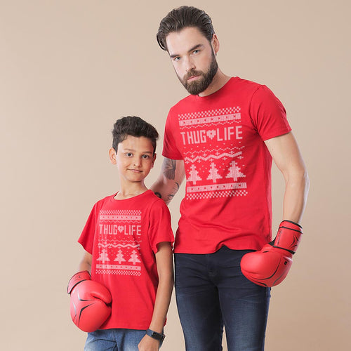 Thug Life Father And Son Matching Tshirt