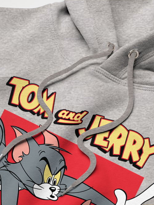 Tom & Jerry Grey Boys Hoodie