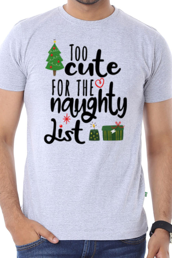 Too Cute To Be On The Naughty List, Singe Tees For Men