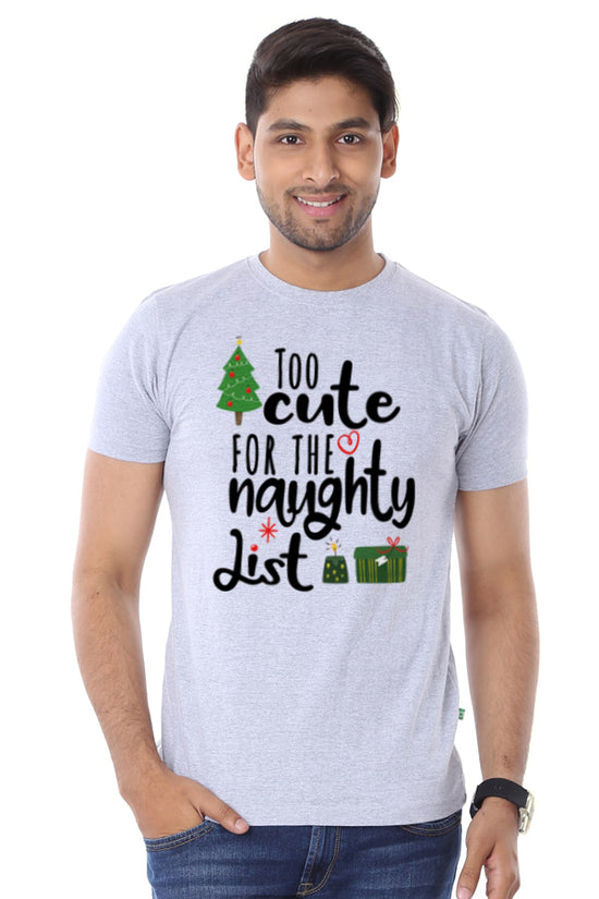 Too Cute To Be On The Naughty List, Singe Tees For Men