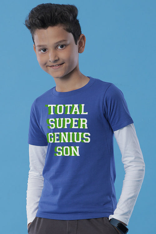 Total Super Genius Mom & Son Tees for son