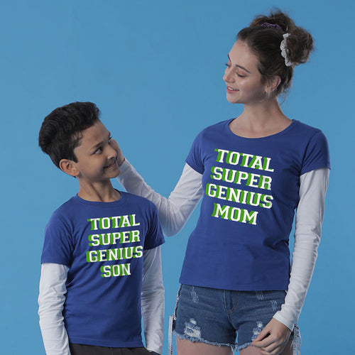Total Super Genius Mom & Son Tees