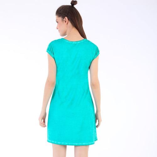 Teal Blue Trending Shift Dress For Women