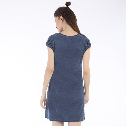 Somber Blue trending Shift Dress For Women