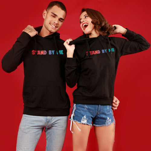 Stand By Me, Matching Black Hoodies For Couples