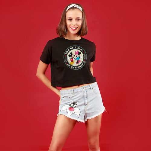 Two Of A Kind, Disney Couple Crop Top For Women